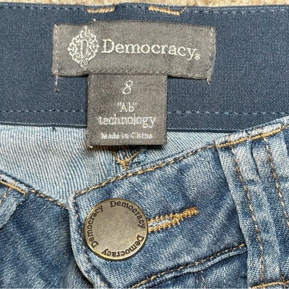 DEMOCRACY "Ab" Technology High Rise Straight Crop Jeans Women's 8 30x27 - Picture 6 of 11